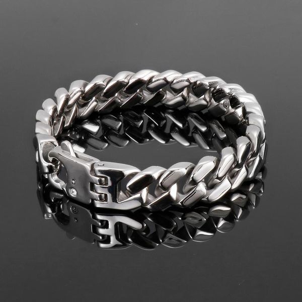 link, chain man's jewelry bracelets 13mm stainless steel high polished cuban curb link bracelet quality jewels store jb113837-bd, Black
link, chain man's jewelry bracelets 13mm stainless steel high polished cuban curb link bracelet quality jewels store jb113837-bd, Black
