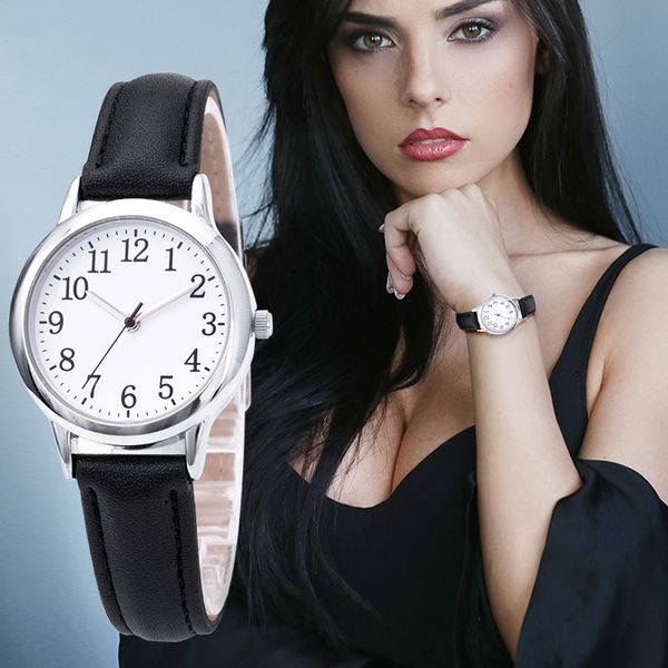 women's quartz watches easy-to-read wristwatch with arabic numerals plain pu leather dial sweet-colored female bracelet, Slivery;brown
women's quartz watches easy-to-read wristwatch with arabic numerals plain pu leather dial sweet-colored female bracelet, Slivery;brown