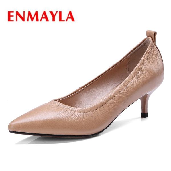 dress shoes enmayla genuine leather casual slip-on pointed toe woman tacones mujer high heel size 34-39 zyl2088, Black
dress shoes enmayla genuine leather casual slip-on pointed toe woman tacones mujer high heel size 34-39 zyl2088, Black