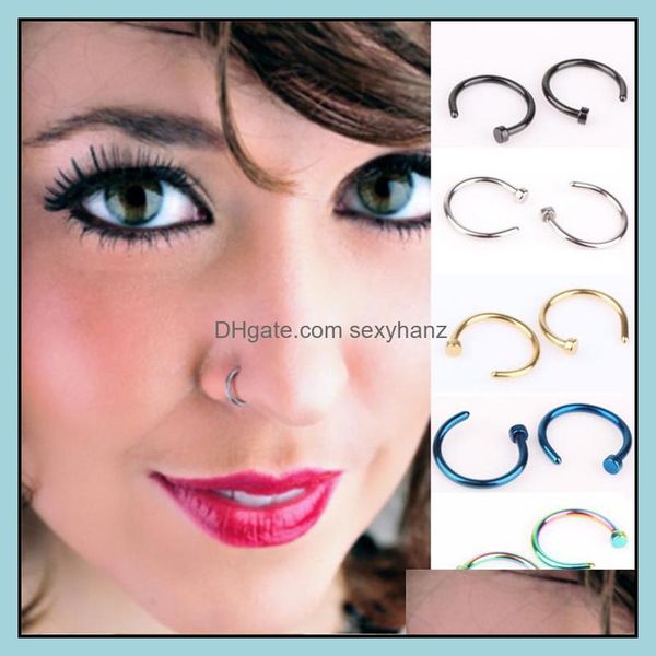 & 316l stainless steel body jewelry fashion women open hoop nose earring studs non piercing rings drop delivery 2021 ix0ql, Silver
& 316l stainless steel body jewelry fashion women open hoop nose earring studs non piercing rings drop delivery 2021 ix0ql, Silver