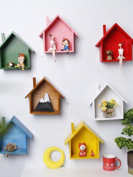 hooks & rails decorative household sundries storage colorful small house wall hanging rack multicolor
hooks & rails decorative household sundries storage colorful small house wall hanging rack multicolor
