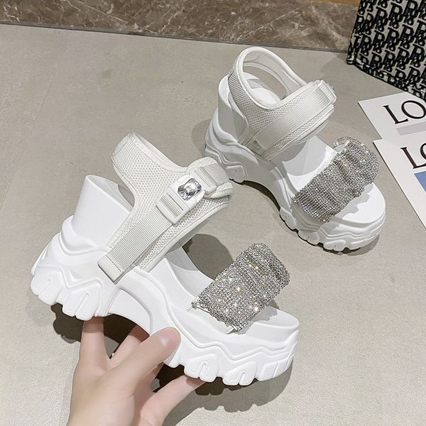 platform sandals women 2022 chunky high heels ladies shoes white summer fashion height increase 9cm sports wedges sandals woman, Black
platform sandals women 2022 chunky high heels ladies shoes white summer fashion height increase 9cm sports wedges sandals woman, Black