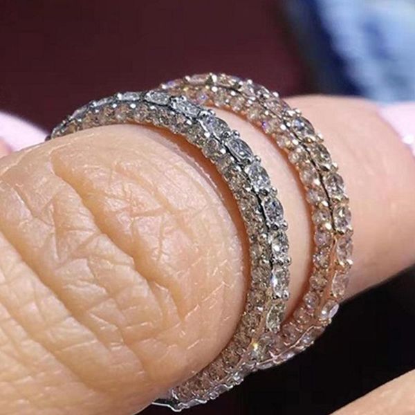 wedding rings women's jewelry micro pave cz zircon crystal band eternity stacking ring fashion anniversary, Slivery;golden
wedding rings women's jewelry micro pave cz zircon crystal band eternity stacking ring fashion anniversary, Slivery;golden