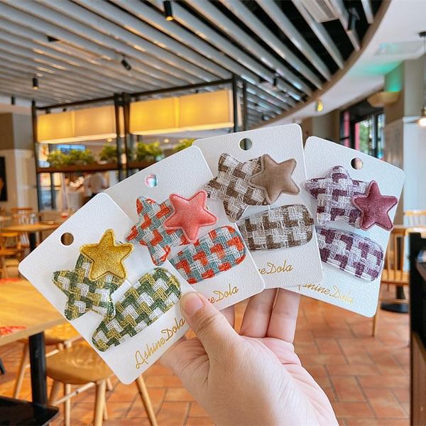fashion children plaid star hairpins bb girl's cute solid hairclips kids korea style side clip hair accessories, Slivery;white
fashion children plaid star hairpins bb girl's cute solid hairclips kids korea style side clip hair accessories, Slivery;white