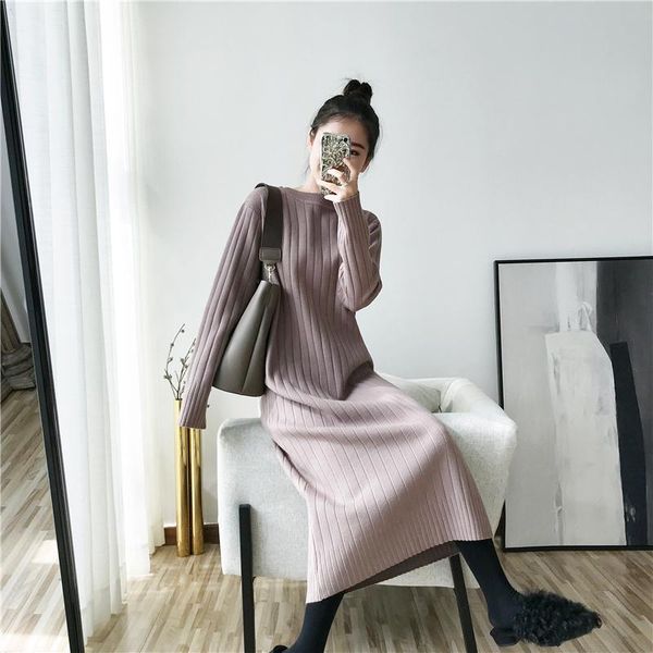 casual dresses winter knitting long woman dress sleeve maxi sweater loose knit female vestido feminino bodycon, Black;gray
casual dresses winter knitting long woman dress sleeve maxi sweater loose knit female vestido feminino bodycon, Black;gray
