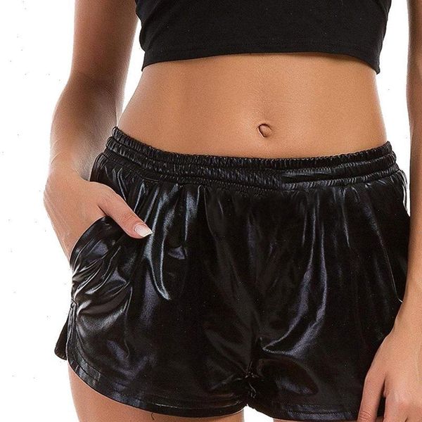 women high waist sport shorts fashion short feminino shiny metallic summer shorts women, White;black
women high waist sport shorts fashion short feminino shiny metallic summer shorts women, White;black