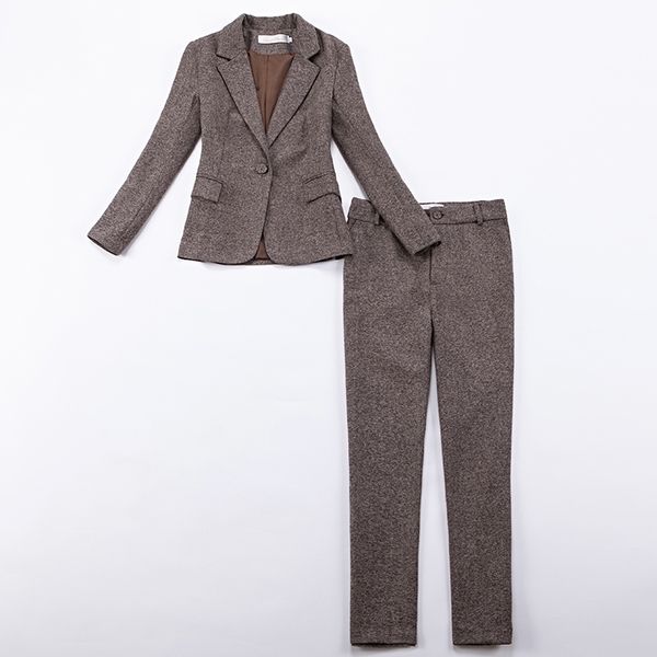 autumn and winter long-sleeved woolen thickened suit jacket plaid pants professional female office interview outfit 210527, White
autumn and winter long-sleeved woolen thickened suit jacket plaid pants professional female office interview outfit 210527, White