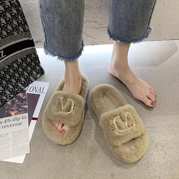 slippers women faux fur fashion warm winter shoes woman flip flops slip on flats female furry slides home, Black
slippers women faux fur fashion warm winter shoes woman flip flops slip on flats female furry slides home, Black