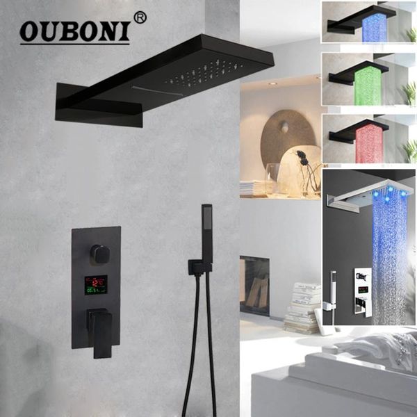 bathroom shower sets ouboni chrome polish faucet wall mount rainfall head 3 ways matte black digital display mixer set
bathroom shower sets ouboni chrome polish faucet wall mount rainfall head 3 ways matte black digital display mixer set
