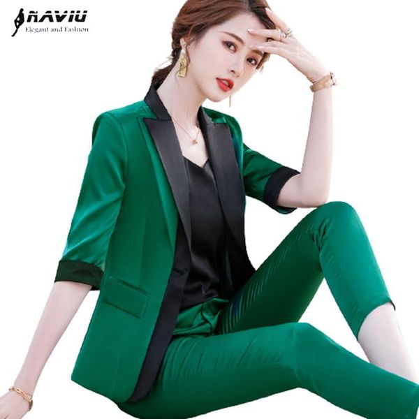 women's two piece pants naviu 2021 spring fashion patchwork design half sleeve small blazers for women coat pieces set office lady work, White
women's two piece pants naviu 2021 spring fashion patchwork design half sleeve small blazers for women coat pieces set office lady work, White