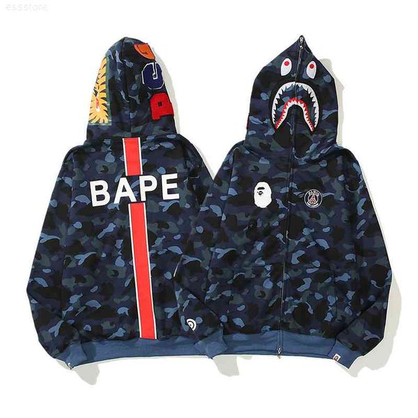 jerseys hoodies chaopai ape autumn and winter shark head joint exclusive blue camouflage printed youth zipper sweater, Black
jerseys hoodies chaopai ape autumn and winter shark head joint exclusive blue camouflage printed youth zipper sweater, Black