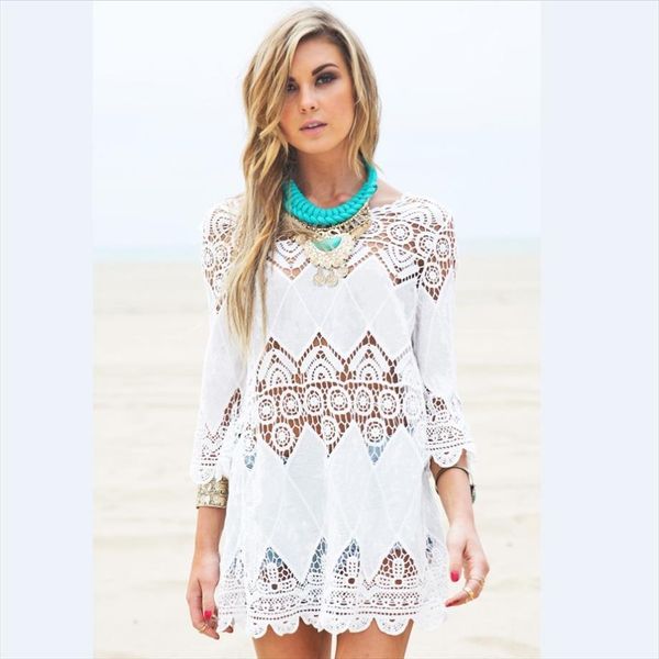 zosolnew summer swimsuit lace women shirts hollow crochet beach bikini cover up 3 4 sleeve swimwear dress white tunic
zosolnew summer swimsuit lace women shirts hollow crochet beach bikini cover up 3 4 sleeve swimwear dress white tunic
