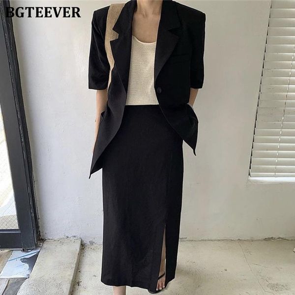 two piece dress bgteever office ladies 2 pieces set single button short sleeve suit jacket & high waist split women straight skirt summer 20, White
two piece dress bgteever office ladies 2 pieces set single button short sleeve suit jacket & high waist split women straight skirt summer 20, White