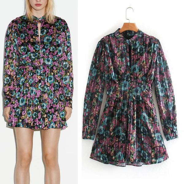 Black 2021 New Metallic Thread Floral Print Mini Women Fashion Chest Slit Long Sleeve Chiffon Dress Ladies Vintage Dresses 9khm 99AU, Black;gray
Black 2021 New Metallic Thread Floral Print Mini Women Fashion Chest Slit Long Sleeve Chiffon Dress Ladies Vintage Dresses 9khm 99AU, Black;gray