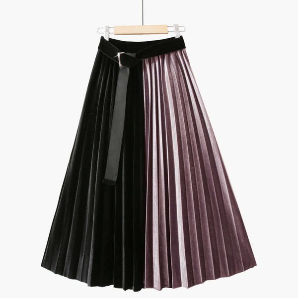 korean velvet pleated women skirt chic patchwork high waist spring autumn female skirts with belt w9173 210526, Black
korean velvet pleated women skirt chic patchwork high waist spring autumn female skirts with belt w9173 210526, Black