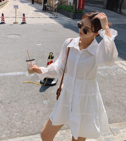 casual dresses coigarsam women dress autumn 2021 office lady korea style fashion long sleeve solid single breasted high waist white, Black;gray
casual dresses coigarsam women dress autumn 2021 office lady korea style fashion long sleeve solid single breasted high waist white, Black;gray