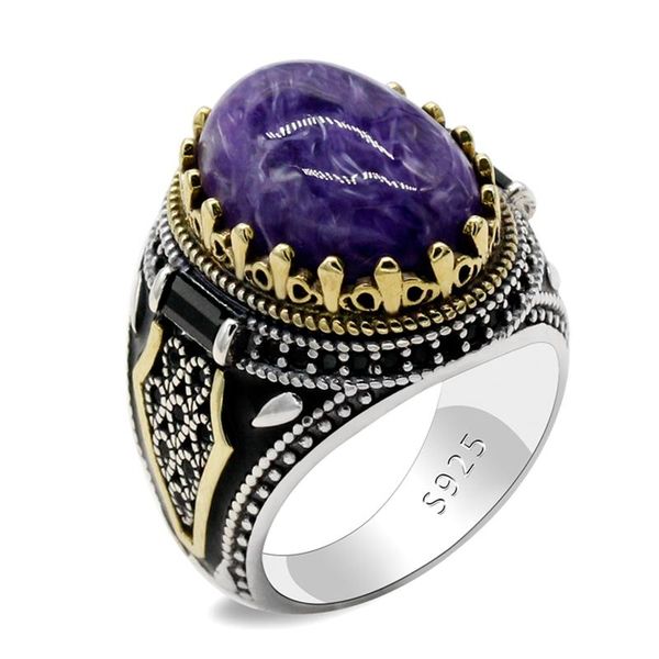 cluster rings natural purple dragon stone 925 silver men's auspicious handmade turkey signet ring rock jewelry gifts, Golden;silver
cluster rings natural purple dragon stone 925 silver men's auspicious handmade turkey signet ring rock jewelry gifts, Golden;silver