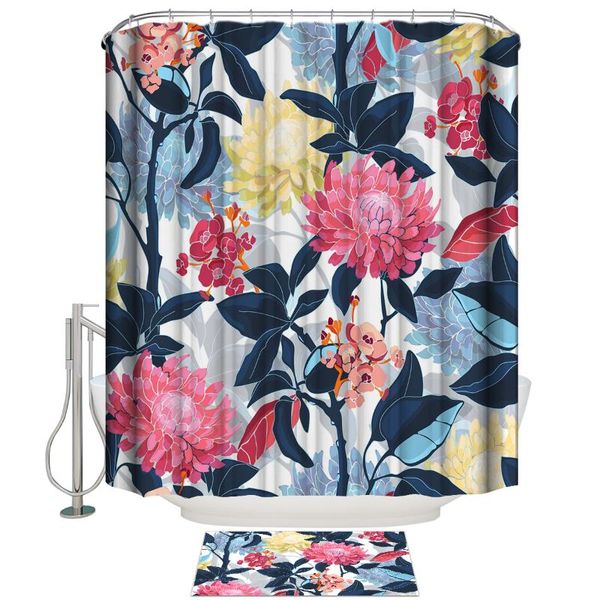 shower curtains bathroom curtain color flower chrysanthemum home decoration doormat set
shower curtains bathroom curtain color flower chrysanthemum home decoration doormat set