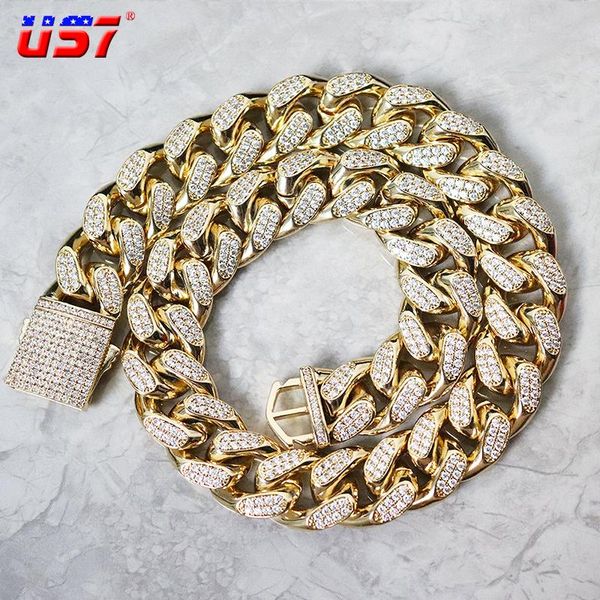 chains us7 19mm miami cuban link chain spring buckle cz stones gold-plated necklace for men women hip hop fashion jewelry gifts, Silver
chains us7 19mm miami cuban link chain spring buckle cz stones gold-plated necklace for men women hip hop fashion jewelry gifts, Silver