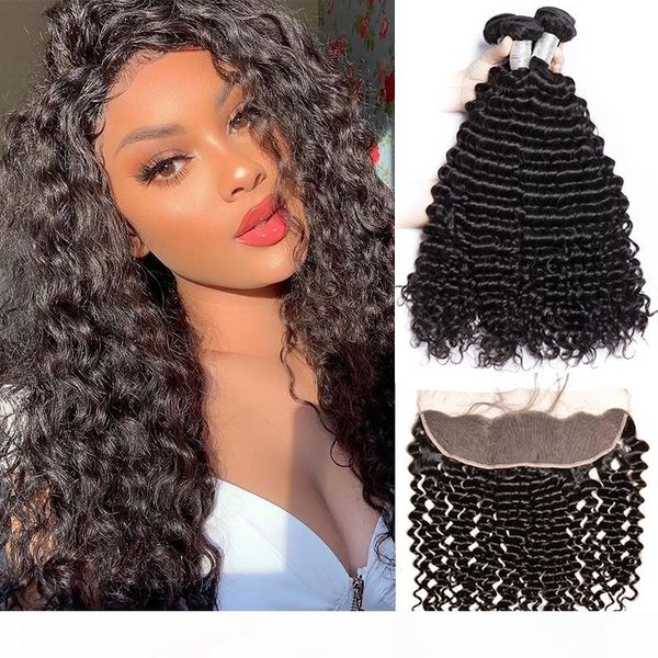 9a grade brazilian human hair bundles deep curly 3 bundles with 13x4 lace front curly human hair weaves 10-30 inch, Black
9a grade brazilian human hair bundles deep curly 3 bundles with 13x4 lace front curly human hair weaves 10-30 inch, Black