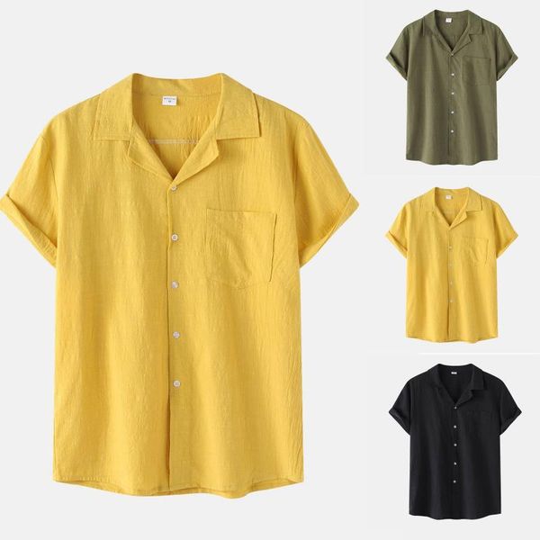 men's casual shirts cotton linen shirt summer short sleeve solid color blouse streetwear camisas hombre mens 2021, White;black
men's casual shirts cotton linen shirt summer short sleeve solid color blouse streetwear camisas hombre mens 2021, White;black