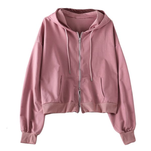 2021 new zip-up autumn women hoodies pockets crop jacket female clothes drawstring blue casual hoodie cotton oversize coat wjcv, Black
2021 new zip-up autumn women hoodies pockets crop jacket female clothes drawstring blue casual hoodie cotton oversize coat wjcv, Black