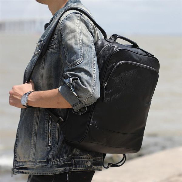 backpack simple outdoor travel natural genuine leather men large-capacity black business work real cowhide lapbookbag
backpack simple outdoor travel natural genuine leather men large-capacity black business work real cowhide lapbookbag