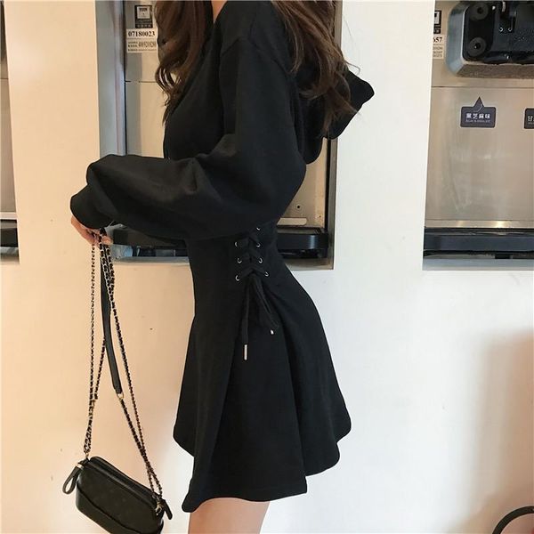 casual dresses vintage solid color hooded dress women's japanese harajuku ulzzang female korean kawaii cute clothing for women, Black;gray
casual dresses vintage solid color hooded dress women's japanese harajuku ulzzang female korean kawaii cute clothing for women, Black;gray