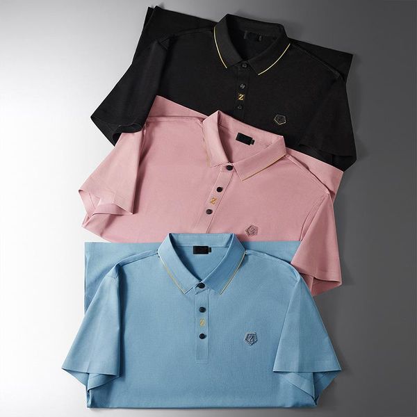 men's polos brand summer business pique cotton short sleeve shirt men letter embroidery poloshirt solid color casual black pink slim, White;black
men's polos brand summer business pique cotton short sleeve shirt men letter embroidery poloshirt solid color casual black pink slim, White;black