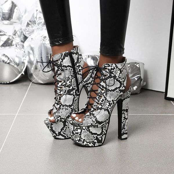 dress shoes nightclub party style peep toe summer boots sandals fashion lace-up zipper serpentine platform super high heel women, Black
dress shoes nightclub party style peep toe summer boots sandals fashion lace-up zipper serpentine platform super high heel women, Black