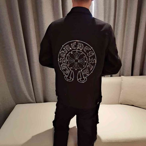 european spring quality high young men's slim 2021 and handsome better drill croxin lapel denim jacket, White;black
european spring quality high young men's slim 2021 and handsome better drill croxin lapel denim jacket, White;black