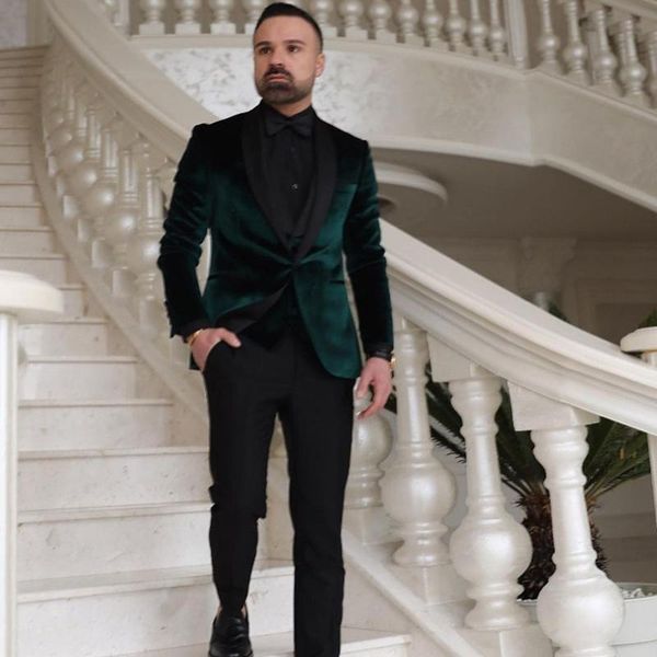men's suits & blazers green velvet one button wedding groom tuxedos shawl lapel men party blazer prom business designer (jacket+pants), White;black
men's suits & blazers green velvet one button wedding groom tuxedos shawl lapel men party blazer prom business designer (jacket+pants), White;black