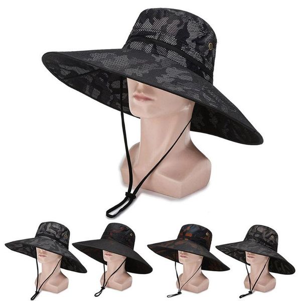 wide brim hats summer men bucket big sunhats camouflage polyester quick dry shading field male mesh caps ty0048, Blue;gray
wide brim hats summer men bucket big sunhats camouflage polyester quick dry shading field male mesh caps ty0048, Blue;gray