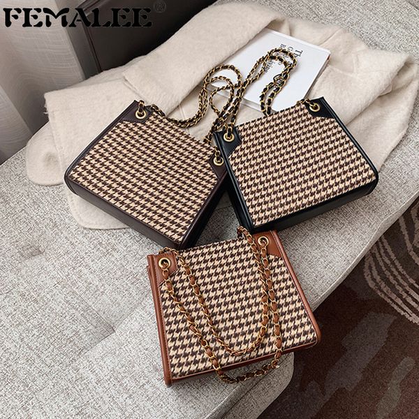 vintage houndstooth contrast color flap handbags women's bag trendy chain strap square shoulder sac lady designer crossbody bags c0228
vintage houndstooth contrast color flap handbags women's bag trendy chain strap square shoulder sac lady designer crossbody bags c0228