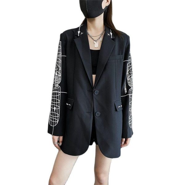 women's suits & blazers casual suit jacket ladies 2021 spring autumn blazer coats outerwear f840, White;black
women's suits & blazers casual suit jacket ladies 2021 spring autumn blazer coats outerwear f840, White;black