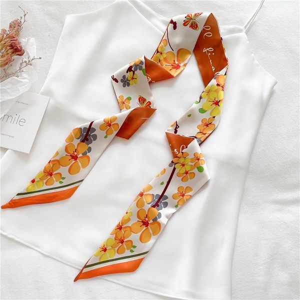 scarves women silk scarf print floral patterns small handle bag ribbons female head wraps for ladies sj429, Blue;gray
scarves women silk scarf print floral patterns small handle bag ribbons female head wraps for ladies sj429, Blue;gray