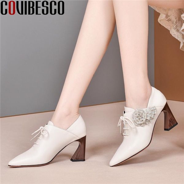 dress shoes covibesco women pumps fashion office pointed toe high heels spring flower lace-up woman quality genuine leather, Black
dress shoes covibesco women pumps fashion office pointed toe high heels spring flower lace-up woman quality genuine leather, Black