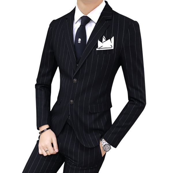 simple male single breasted retro striped piece sets youth business party plus size groom wedding suit b1fk, White;black
simple male single breasted retro striped piece sets youth business party plus size groom wedding suit b1fk, White;black