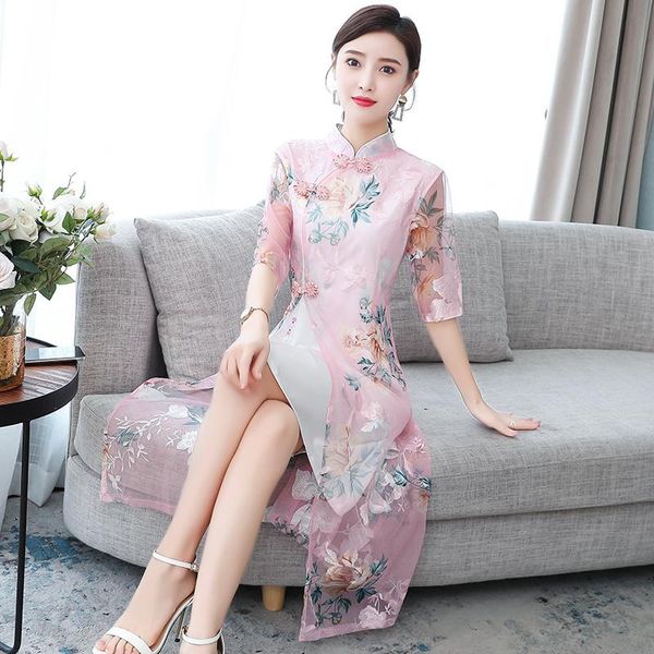 ethnic clothing 2021 chinese traditional lace cheongsam dress mandarin collar floral printing double layer qipao vestidos elegant party, Red
ethnic clothing 2021 chinese traditional lace cheongsam dress mandarin collar floral printing double layer qipao vestidos elegant party, Red