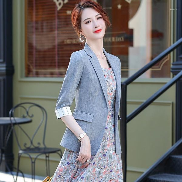 korean blazer woman 2021 summer autumn half sleeve notched collar single button slim fit ol elegant clothes women's suits & blazers, White;black
korean blazer woman 2021 summer autumn half sleeve notched collar single button slim fit ol elegant clothes women's suits & blazers, White;black