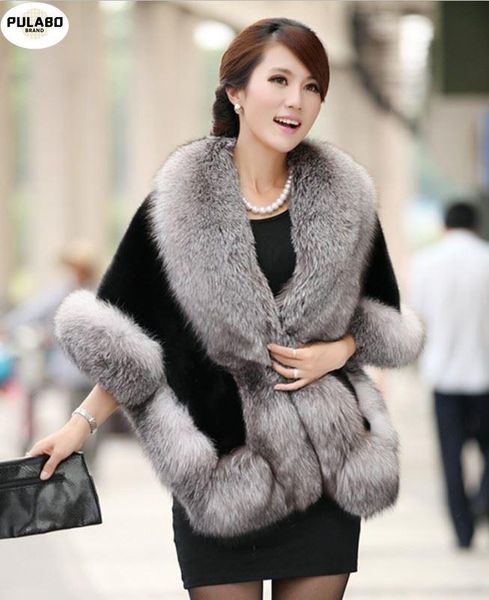 women's fur & faux women bridal shawl wrap wedding cape winter jacket manteau femme, Black
women's fur & faux women bridal shawl wrap wedding cape winter jacket manteau femme, Black