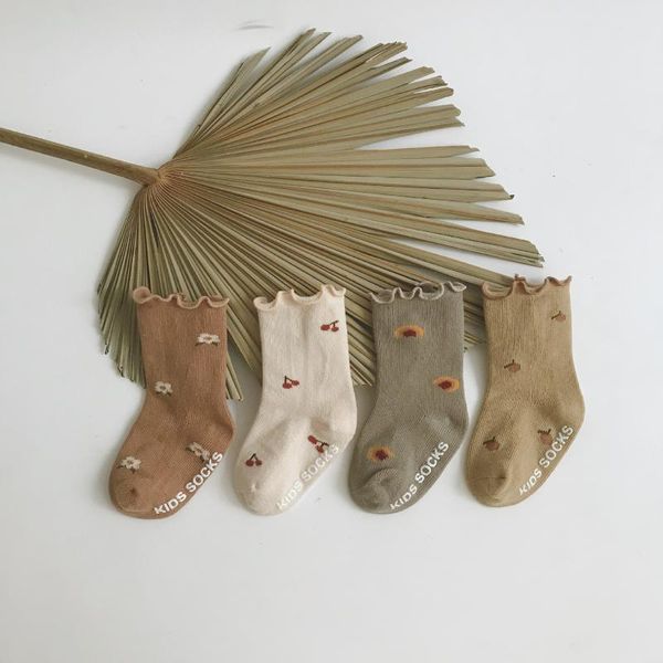 socks lace edge floral children's baby non-slip floor girls cotton embroidery pattern born sock, Pink;yellow
socks lace edge floral children's baby non-slip floor girls cotton embroidery pattern born sock, Pink;yellow
