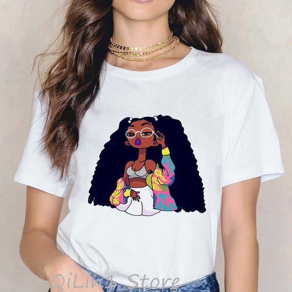 cool balck girls print funny t shirts women melanin poppin afro queen tshirt femme grunge aesthetic clothes 90s hipster t-shirt, White
cool balck girls print funny t shirts women melanin poppin afro queen tshirt femme grunge aesthetic clothes 90s hipster t-shirt, White