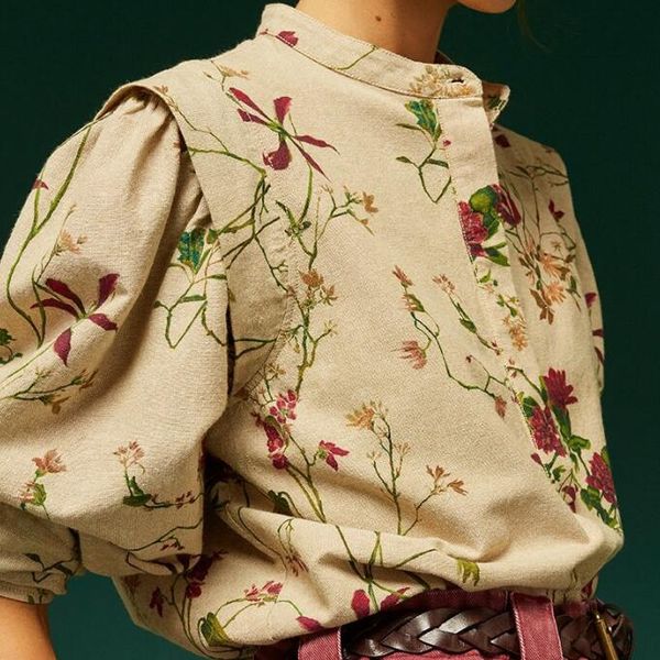 women 45soe long sleeve shirts vintage flowers autumn stand collar shirt loose womens high-quality temperament, White
women 45soe long sleeve shirts vintage flowers autumn stand collar shirt loose womens high-quality temperament, White