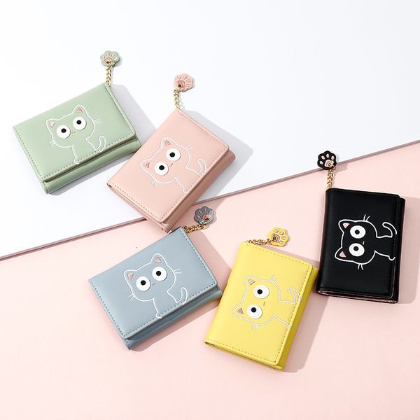 2021 new cartoon nice card clip female pu three fold girls short ladies mini wallet pink, Red;black
2021 new cartoon nice card clip female pu three fold girls short ladies mini wallet pink, Red;black