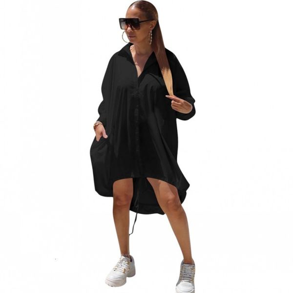2021 new summer ladies'beach turn down collar knee length blouse casual solid fashion dress irregular m54w, Black;gray
2021 new summer ladies'beach turn down collar knee length blouse casual solid fashion dress irregular m54w, Black;gray