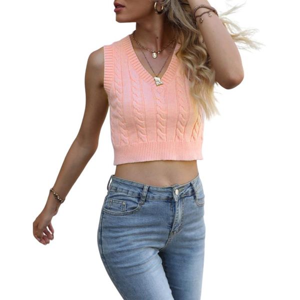 women's tanks & camis women simple style knitted vest, solid color v-neck sleeveless crop , blue/ pink/ rust red short sweater vest, White
women's tanks & camis women simple style knitted vest, solid color v-neck sleeveless crop , blue/ pink/ rust red short sweater vest, White