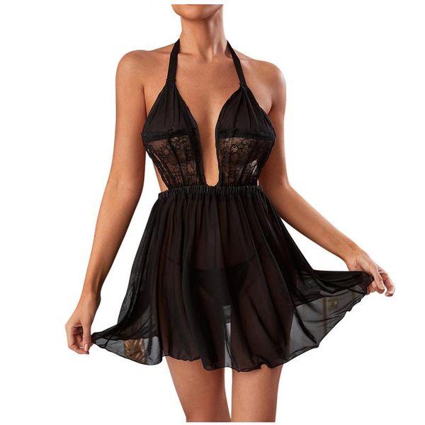 bras sets underwear women lace halter transparent dress thong lingerie pajamas outfit erotic nightwear pajamas#20, Red;black
bras sets underwear women lace halter transparent dress thong lingerie pajamas outfit erotic nightwear pajamas#20, Red;black