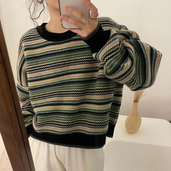 women's sweaters knitted bottoming shirt women winter korean loose round neck long sleeve fashion matching striped pullover sweater blo, White;black
women's sweaters knitted bottoming shirt women winter korean loose round neck long sleeve fashion matching striped pullover sweater blo, White;black