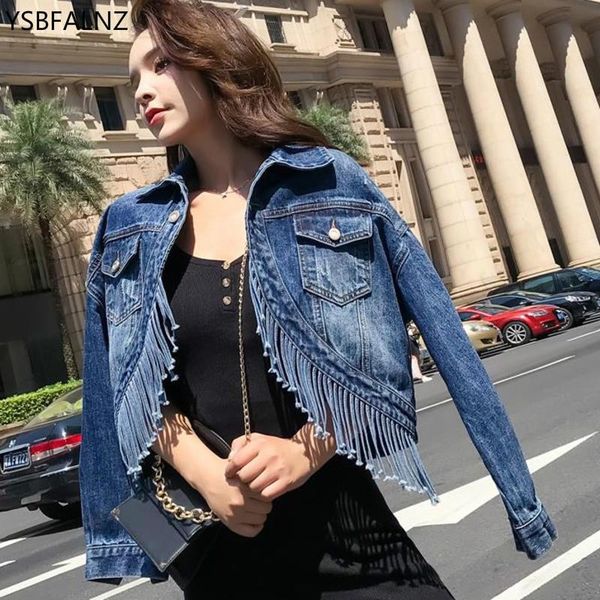 women's jackets denim jacket female autumn single breasted 2021 korean tassel fashion chic short clothing women jean coat, Black;brown
women's jackets denim jacket female autumn single breasted 2021 korean tassel fashion chic short clothing women jean coat, Black;brown